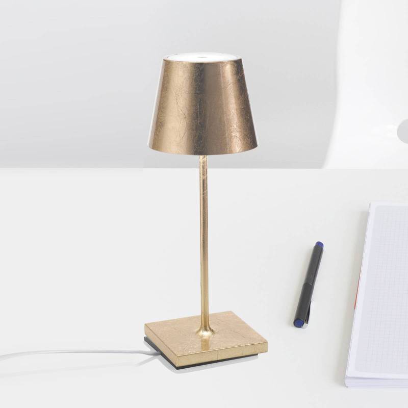 Zafferano Poldina mini Akku-Tischlampe innen gold von Zafferano