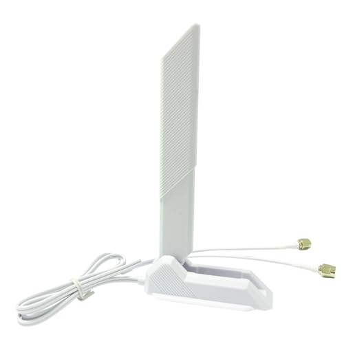 ZAHARA Weiß Antenne 2T2R Dual Band WiFi 6/6E: 2,4-6 GHz für Asus ROG Maximus Z690 Z790 Z590E Z690E X XI XII XIII / ROG Strix B560 B660 X470 X570 X670E Z370 Z590 Z590 Z590 690 ZZ790/ TUF Gaming B550M von Zahara