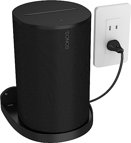 ZahoTse für Sonos Era 100 Halter Sonos Era 100 Wandhalterung Ständer Halterung Zubehör mit integriertem Kabelmanagement,Smart Home Lautsprecher Zubehör Rack (Schwarz，JT01) 2PCS von ZahoTse