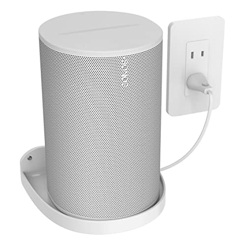 ZahoTse für Sonos Era 100 Halter Sonos Era 100 Wandhalterung Ständer Halterung Zubehör mit integriertem Kabelmanagement,Smart Home Lautsprecher Zubehör Rack (Weiß，JT01) 2PCS von ZahoTse