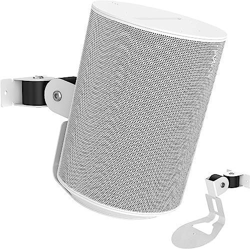 ZahoTse für Sonos Era 100 Halter Sonos Era 100 Wandhalterung Ständer Halterung Zubehör mit integriertem Kabelmanagement,Smart Home Lautsprecher Zubehör Rack (Weiß，S01) 2PCS von ZahoTse