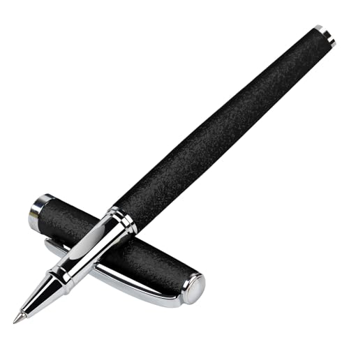 Zalantan tintenroller,luxury pen with cace,fancy pens Kugelschreiber Glattes Schreibgefühl stilvolles Design müheloses Schreiben Executive Pen-Geschenkbox mit 0,5mm Schwarz 2 Extra Refill (Schwarz) von Zalantan