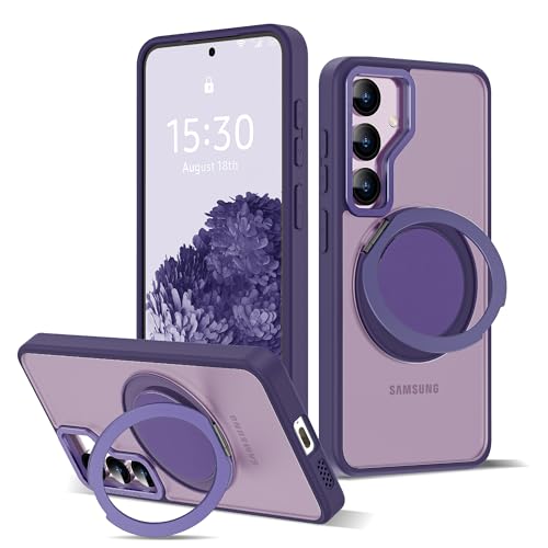 Zalinbo für Samsung Galaxy S23 FE 5G Hülle [360° Magnetischer Ring Stand&Unsichtbarer Ständer] Handyhülle Samsung Galaxy S23 FE 5G Case All-in-One Matt Stoßfest[Militärschutz]Schutzhülle Dünn, Violett von Zalinbo