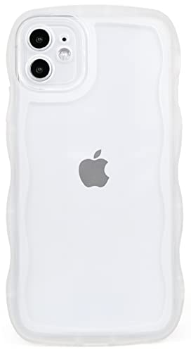 Zalinbo für iPhone 11 Hülle 6,1" mit Niedliche Kawaii Lockenwelle Rahmen [Weiches TPU] Handyhülle iPhone 11 Case Cute Stoßfest [Fallschutz] Schutzhülle Dünn für Frauen Mädchen, Klar von Zalinbo