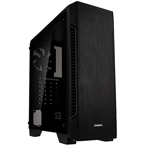ATX Zalman S3 TG Mid Tower Gehäuse mit Glaspanel (schwarz) von Zalman