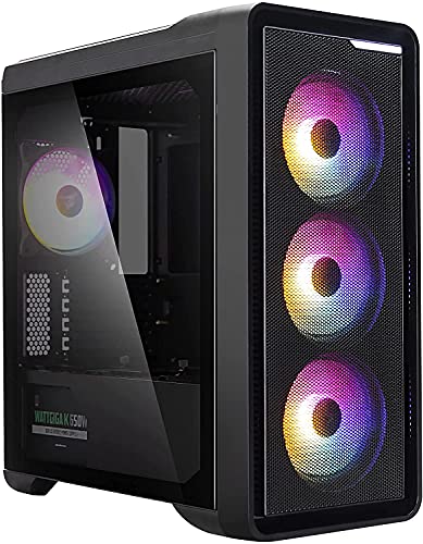 Zalman M3 Plus PC Micro ATX Gehäuse Glas, Mini ATX Case Computer Gaming, Schwarz von Zalman