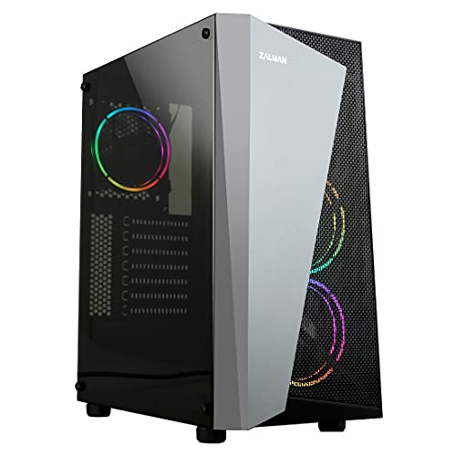 Zalman S4 Plus Mid Tower PC Gehäuse ATX, Acrylic Panel, 3xRGB 120mm Fan, Schwarz von Zalman