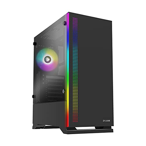 Zalman S5 RGB ATX Gehäuse mit verglasten Paneelen, Schwarz von Zalman