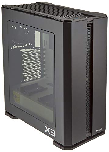 Zalman X3 PC Gehäuse Midi Tower ATX, Tempered Glass Case ARGB Beleuchtung (Black) von Zalman