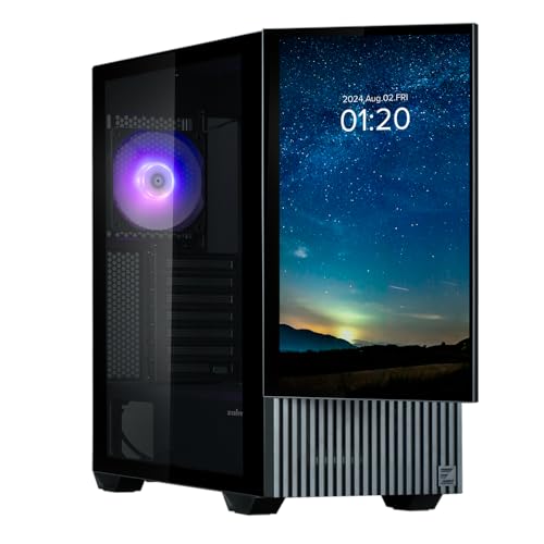 Zalman Z10 DS Mid Tower PC-Gehäuse mit Display 15,6 Zoll (39,6 cm) (schwarz) von Zalman