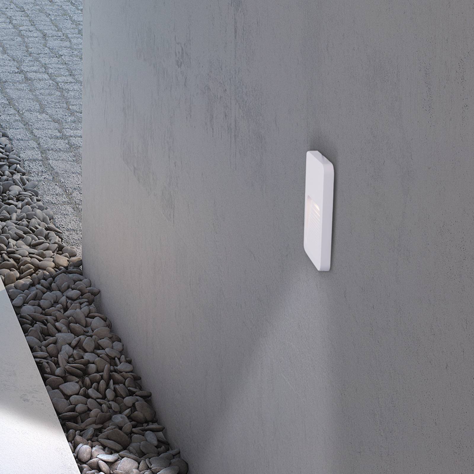 LED-Außen-Wandleuchte E187, flach, weiß LED-Außen-Wandleuchte E187, flach, weiß von Zambelis