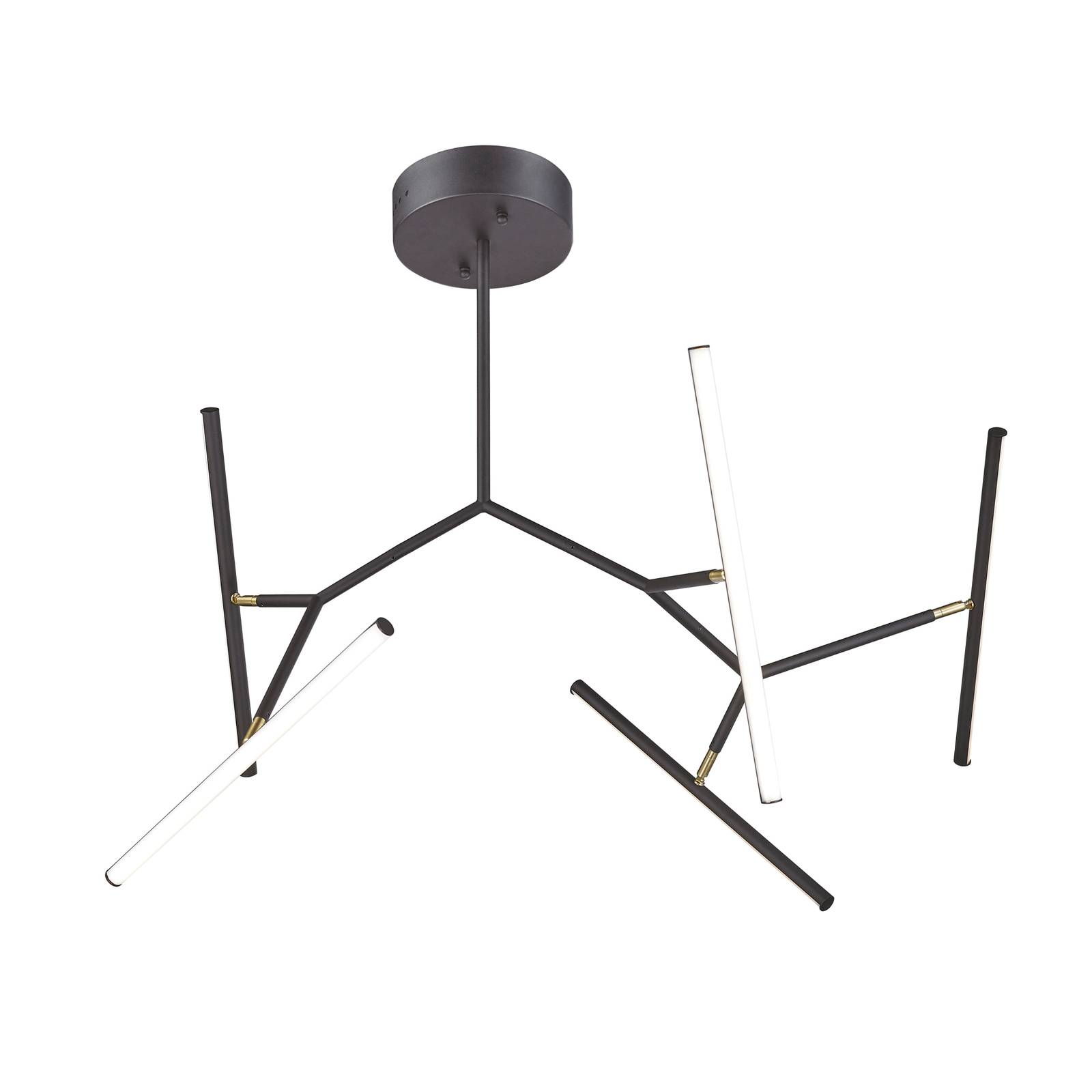 LED-Deckenleuchte 2070, 5-fl. 90 cm, schwarz/gold LED-Deckenleuchte 2070, 5-fl. 90 cm, schwarz/gold von Zambelis