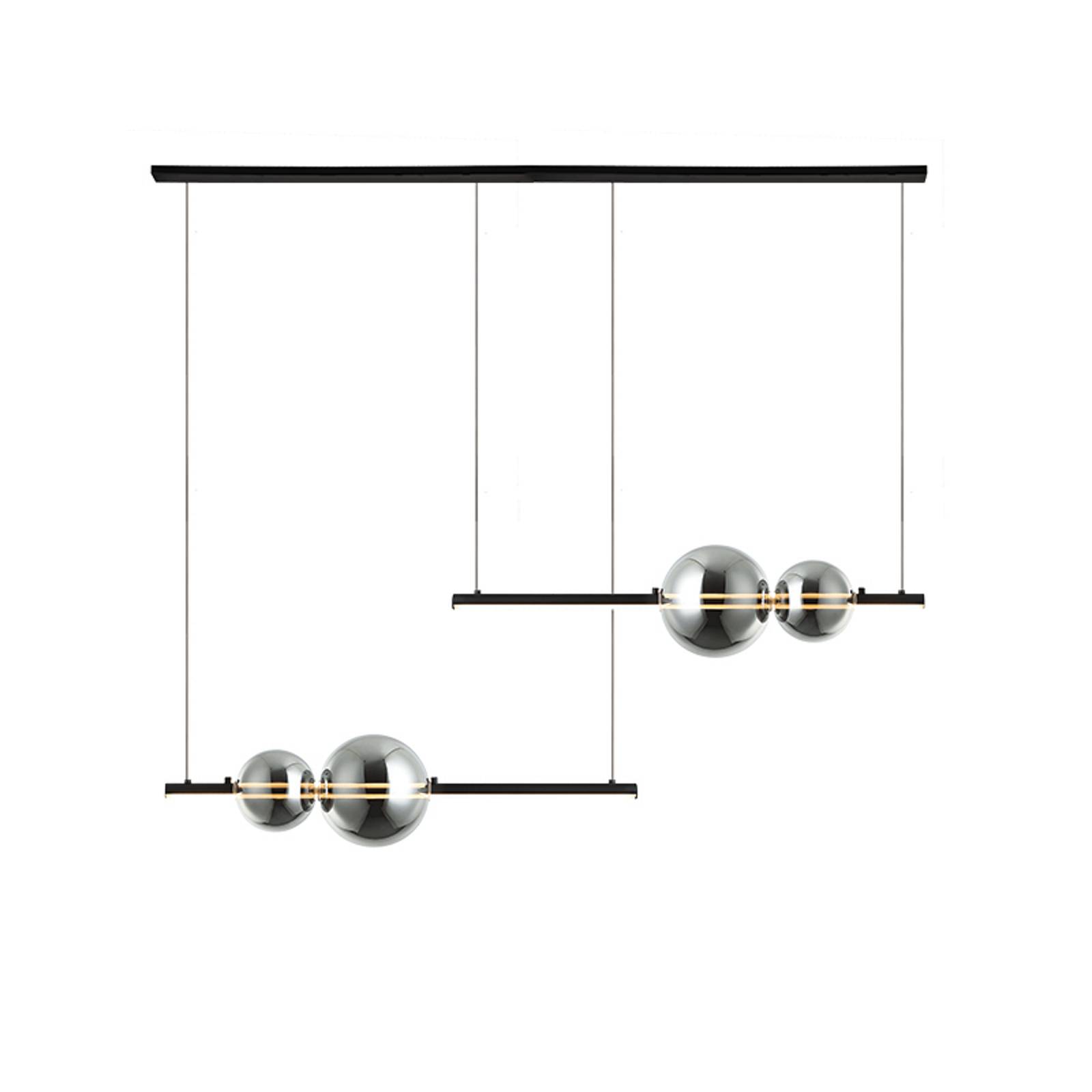 LED-Hängeleuchte 22234 Länge 105cm schwarz/rauch von Zambelis