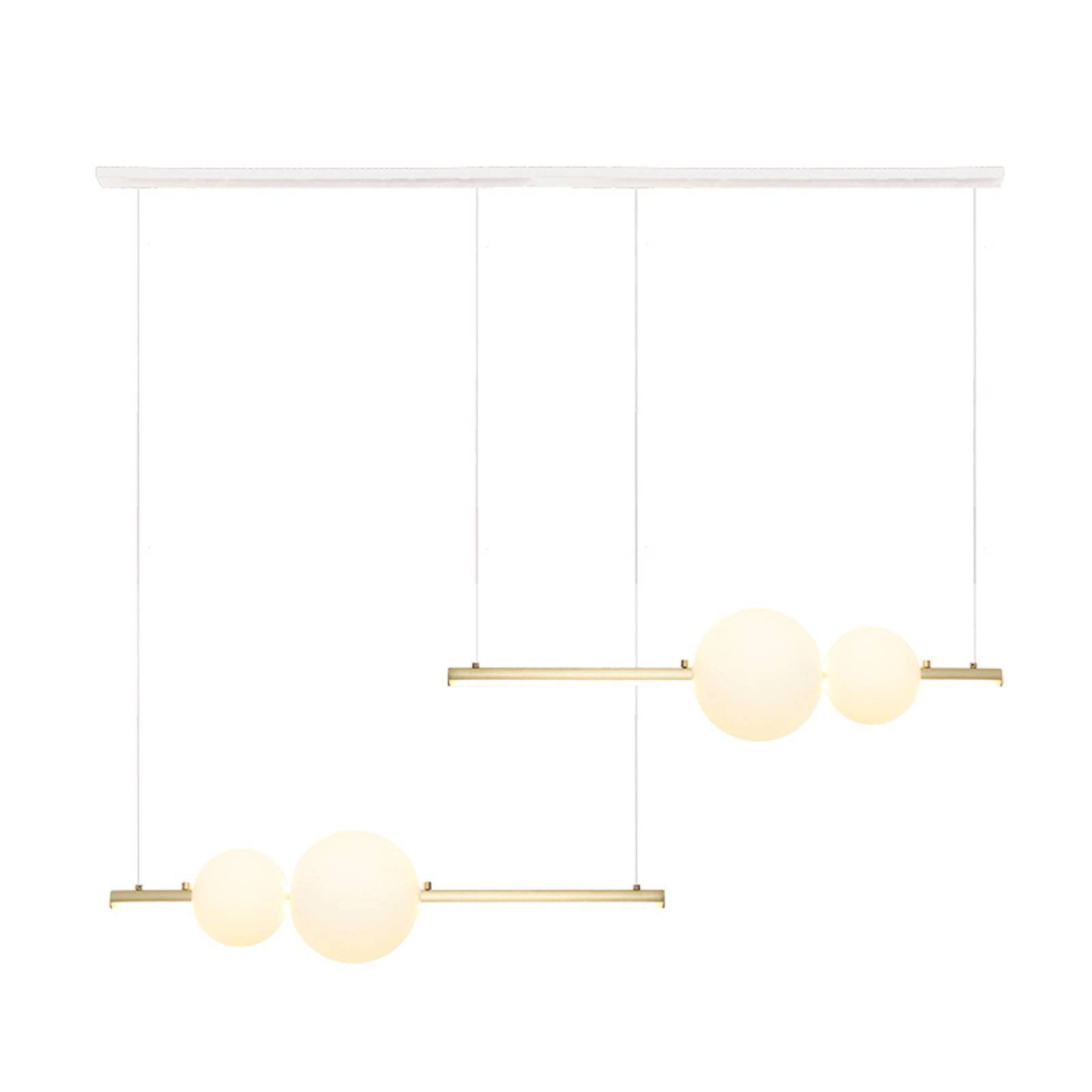 LED-Hängeleuchte 22235 Länge 105cm gold/weiß/opal von Zambelis