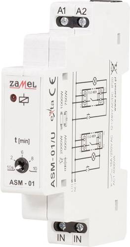 Zamel ASM-01/U Treppenlichtzeitschalter Hutschiene 12 V, 24 V, 230V von Zamel