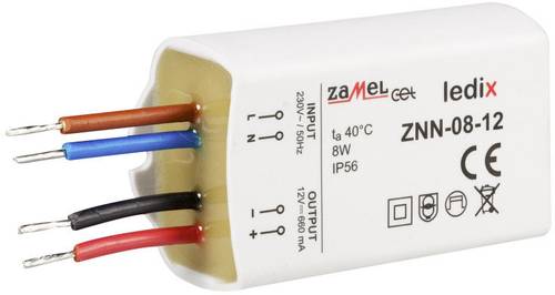 Zamel ZNN-08-12 LED-Treiber Konstantspannung 8W 0.66A 12 V/DC Überspannung 1St. von Zamel
