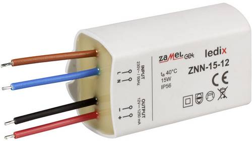 Zamel ZNN-15-12 LED-Treiber Konstantspannung 15W 1.25A 12 V/DC Überspannung 1St. von Zamel