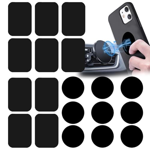 Zamety 20 Stück Metallplättchen Selbstklebend, Metallplatte für Magnete, Schwarz Metallplatte Selbstklebend, 3.M Kleber Metall Platte für Handyhalterung Auto Magnet, 10 Runden und 10 Rechtecke Zamety 20 Stück Metallplättchen Selbstklebend, Metallplatte für Magnete, Schwarz Metallplatte Selbstklebend, 3.M Kleber Metall Platte für Handyhalterung Auto Magnet, 10 Runden und 10 Rechtecke von Zamety