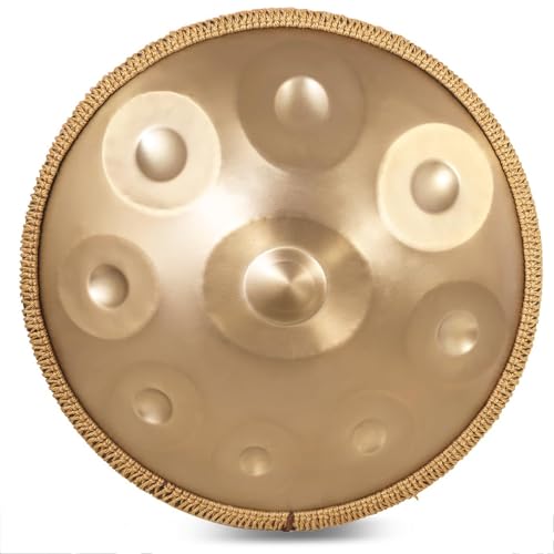 Handpan Instrument,Drum Zungentrommel,10 Töne 22 Zoll Stahltrommel in D-Moll Kurd 440 HZ Steel Tongue Drum mit weicher Tasche, Harmonic Percussion,Trommelständer für Sound Healing, Meditation, Yoga, S Handpan Instrument,Drum Zungentrommel,10 Töne 22 Zoll Stahltrommel in D-Moll Kurd 440 HZ Steel Tongue Drum mit weicher Tasche, Harmonic Percussion,Trommelständer für Sound Healing, Meditation, Yoga, S von Zanefoo