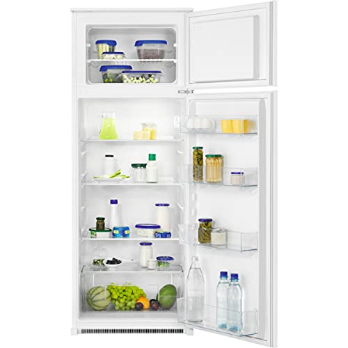 Zanussi ZTAN14FS1 Kühlschrank mit zwei Türen, integrierbar, 144 cm, LowFrost, breite Schubladen, elektronische Steuerung, LED-Leuchten, Drag-Technik, Klasse F von Zanussi