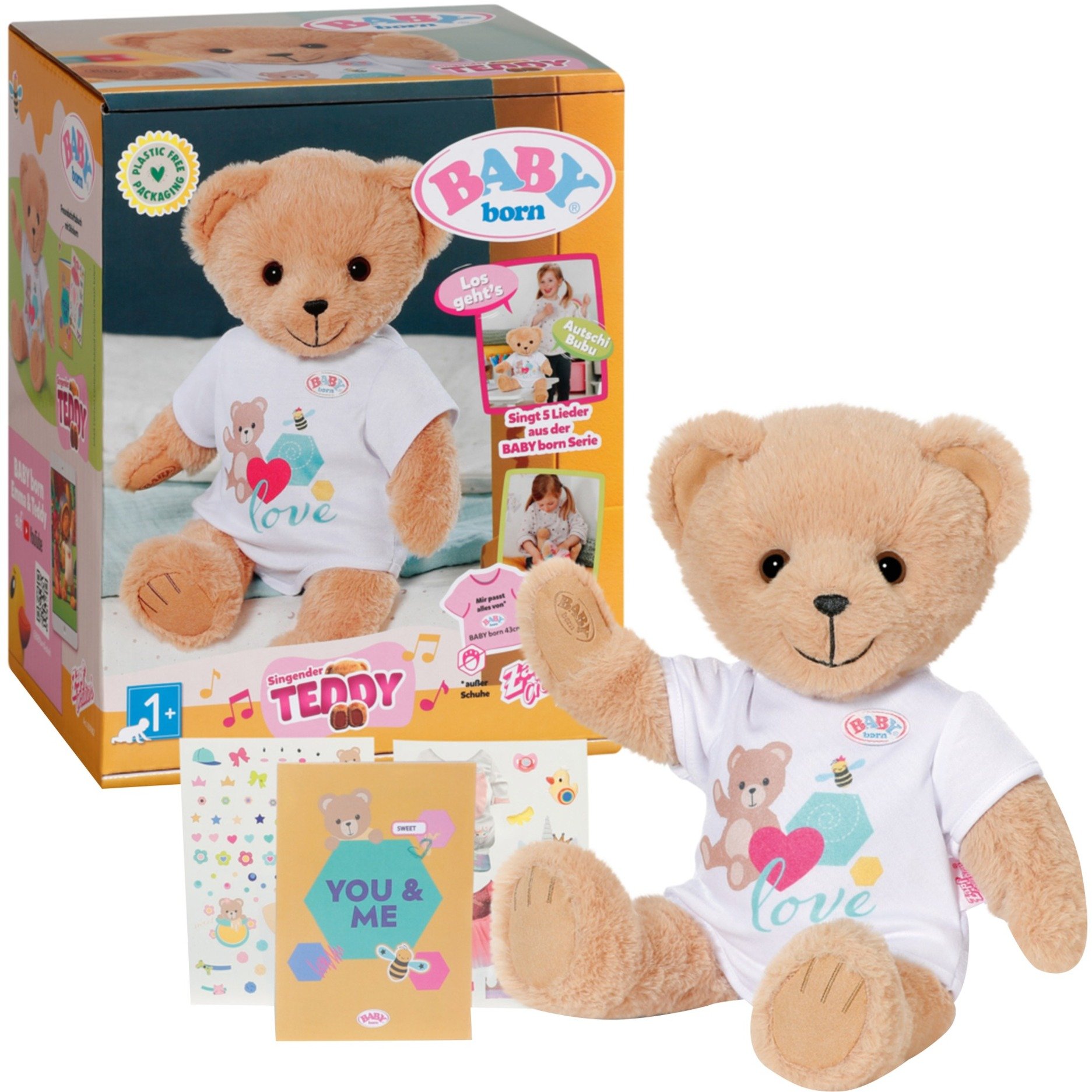 BABY born® Singender Teddy Deutsch, Kuscheltier von Zapf Creation