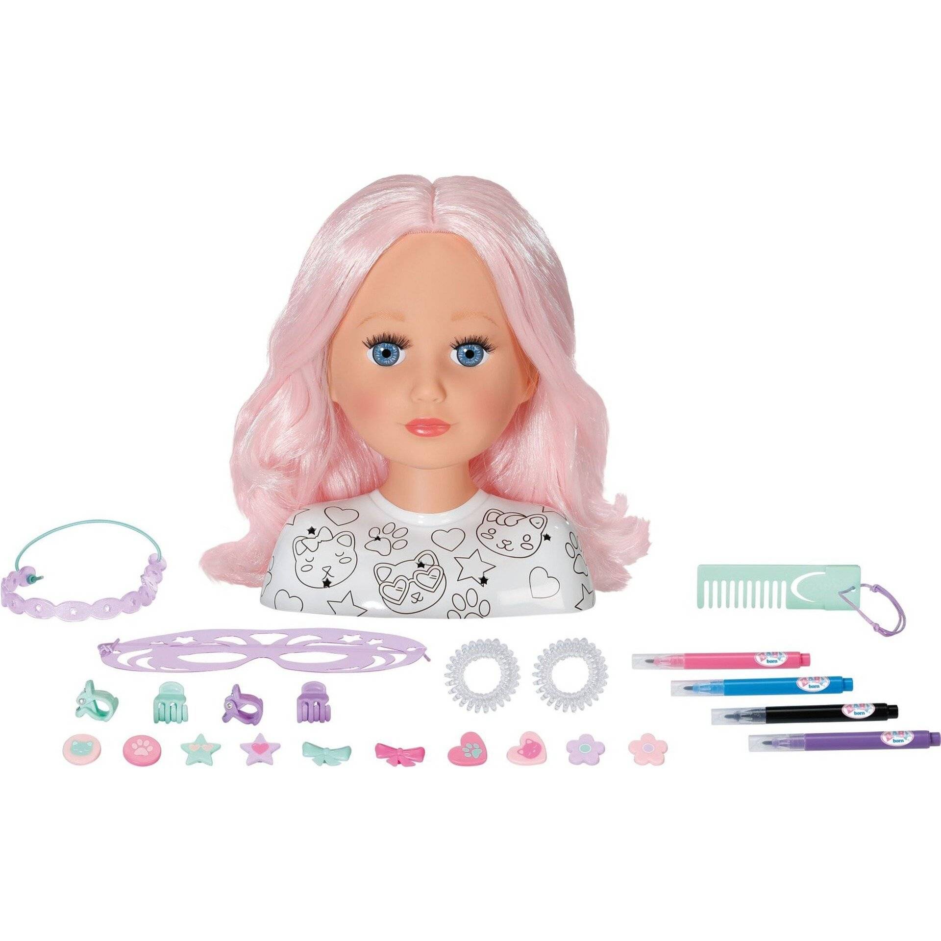 BABY born® Stylingkopf Kreativ, Schmink- und Frisierkopf von Zapf Creation