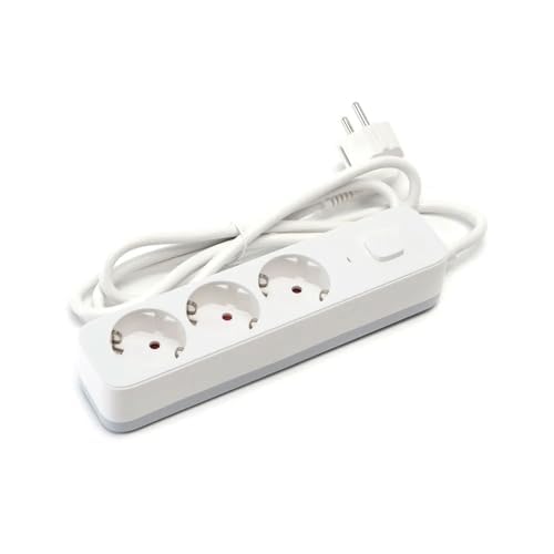 3-Wege-Steckdosenleiste mit Schalter, 5 m, 3G, 1,5 mm², Weiß und Grau, ideal für den Anschluss mehrerer elektrischer Geräte zu Hause oder im Büro. 3-Wege-Steckdosenleiste mit Schalter, 5 m, 3G, 1,5 mm², Weiß und Grau, ideal für den Anschluss mehrerer elektrischer Geräte zu Hause oder im Büro. von Zarivy