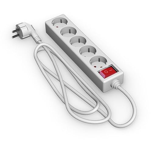5-Fach Steckdosenleiste mit Schalter, Kabel 1,5m, 3G, 1,5mm², ideal zum Anschluss mehrerer elektronischer Geräte. 5-Fach Steckdosenleiste mit Schalter, Kabel 1,5m, 3G, 1,5mm², ideal zum Anschluss mehrerer elektronischer Geräte. von Zarivy