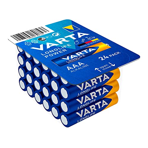 AAA-Akku LR03 mit hoher Lebensdauer, ideal für Geräte mit hohem Stromverbrauch. Packung mit 24 Stück, Maße Ø 10,5 x 44,5 mm. Gewährleistet außergewöhnliche Haltbarkeit und Leistung für Ihre Geräte. von Zarivy
