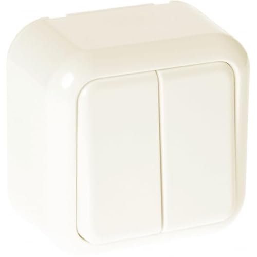 Ancient Doppelschalter mit 2 Tasten in elegantem Beige, mit Maßen von 6 x 6 x 3 cm. Ideal für jeden Raum, kombiniert Funktionalität und Stil in Ihre moderne Einrichtung. von Zarivy