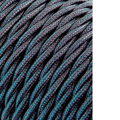 Geflochtenes Textilkabel 2 x 0,75 mm C-63 dunkelgrau Seide 25 m: Wählen Sie Eleganz und Haltbarkeit für Ihre Projekte. Ideal zur Verbesserung der Qualität Ihrer Bastelarbeiten und Beleuchtungsdesigns. von Zarivy