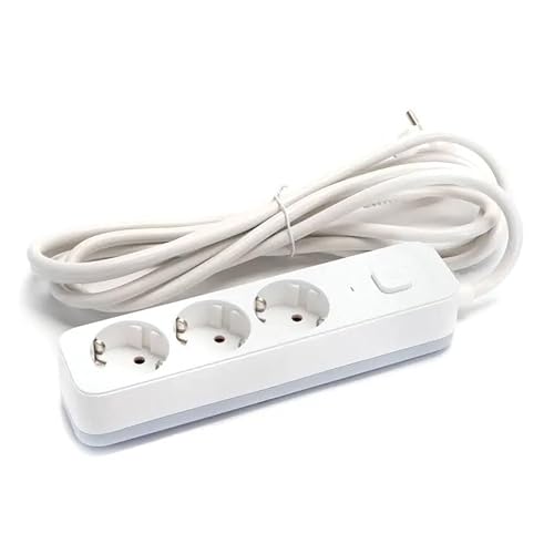 Mehrfachsteckdose mit 3 Steckdosen mit Schalter, Überlastschutz, ideal zum Anschluss mehrerer elektrischer Geräte und zur Verlängerung der Reichweite. von Zarivy