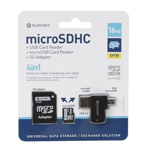 MicroSD 16 GB, 4-in-1 mit Micro-USB-OTG-Lesegerät und Adapter, ideal für die Erweiterung der Speicherung und Übertragung von Daten zwischen Geräten. MicroSD 16 GB, 4-in-1 mit Micro-USB-OTG-Lesegerät und Adapter, ideal für die Erweiterung der Speicherung und Übertragung von Daten zwischen Geräten. von Zarivy