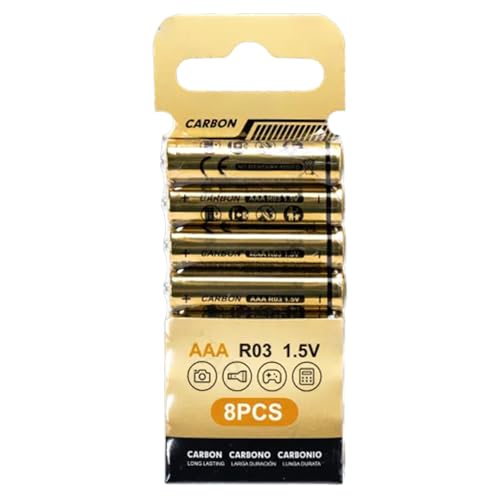 R03 1,5V Carbon Zink Batterien im 8er Pack Perfekt für energieeffiziente Geräte, bieten Leistung und Langlebigkeit - Stöbern Sie Ihre Geräte! von Zarivy