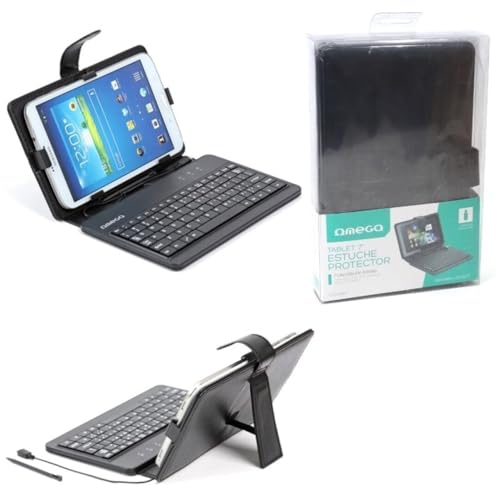 Schutzhülle für Tablet mit 17,8 cm (7-7,85 Zoll), spanische Tastatur, Micro-USB, Schwarz, ideal zum Tippen und Ansehen von Inhalten. von Zarivy
