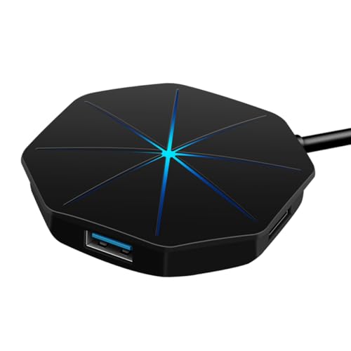 Zarivy 4-Port-USB-3.0-Hub mit LED-Licht, ideal für die Erweiterung von Verbindungen und schnelle Datenübertragung. von Zarivy