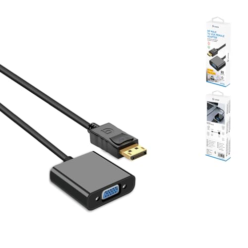 Zarivy Adapterkabel DP Stecker auf VGA-Buchse, schwarz, ideal für den Anschluss von Geräten mit DisplayPort an VGA-Monitore. Zarivy Adapterkabel DP Stecker auf VGA-Buchse, schwarz, ideal für den Anschluss von Geräten mit DisplayPort an VGA-Monitore. von Zarivy