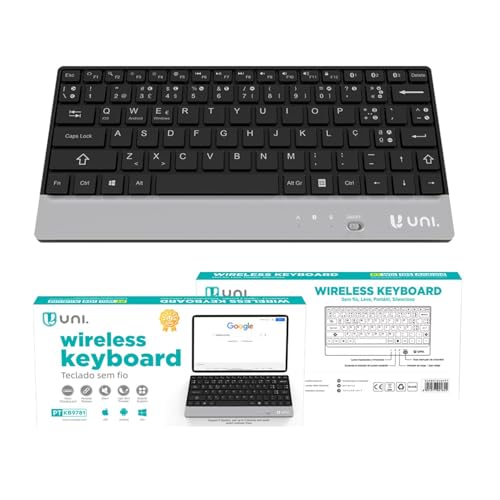 Zarivy Bluetooth-Tastatur, portugiesische Version, grau, kabellose Verbindung, ideal zum bequemen Schreiben auf mobilen Geräten und Tablets. Zarivy Bluetooth-Tastatur, portugiesische Version, grau, kabellose Verbindung, ideal zum bequemen Schreiben auf mobilen Geräten und Tablets. von Zarivy