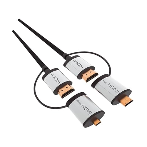 Zarivy HDMI-Kabel 1,5 m mit Mini-HDMI- und MicroHDMI-Adaptern, ideal für Video- und Audioverbindungen an Multimedia-Geräten. Zarivy HDMI-Kabel 1,5 m mit Mini-HDMI- und MicroHDMI-Adaptern, ideal für Video- und Audioverbindungen an Multimedia-Geräten. von Zarivy