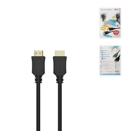 Zarivy HDMI-Stecker auf Stecker, schwarz, 3 m, OD6, ideal für den Anschluss von elektronischen Geräten und Übertragung von HD-Audio und Video. Zarivy HDMI-Stecker auf Stecker, schwarz, 3 m, OD6, ideal für den Anschluss von elektronischen Geräten und Übertragung von HD-Audio und Video. von Zarivy