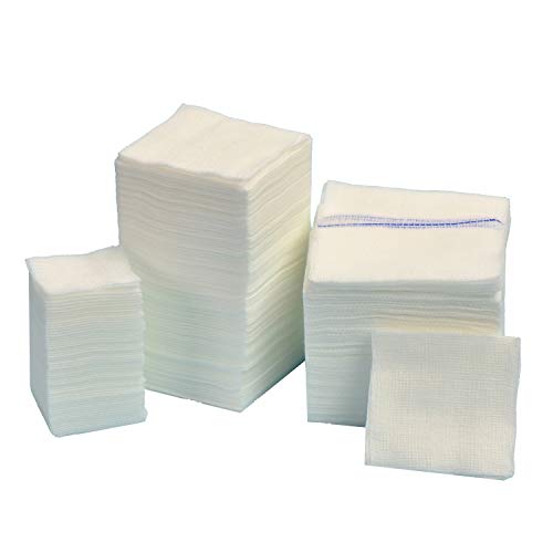 Zarys GS1775125 KOMPRI lux Mulltupfer ohne Röntgendetektierbaren Faden, Nicht Steril, 17th Fäden, 12ply, 7.5cm x 7.5cm von Zarys