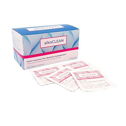 Zarys L-03 alkoCLEAN Angefeuchtetes Mullkissen mit Alkohol, 4 Plies, 56mm x 65mm, 100 Stück Zarys L-03 alkoCLEAN Angefeuchtetes Mullkissen mit Alkohol, 4 Plies, 56mm x 65mm, 100 Stück von Zarys
