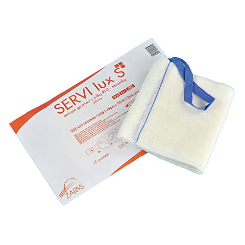 Zarys LS17457043-SSXB SERVI lux S Mullschwamm mit Röntgen und Gürtel, Steril, 17th Fäden, 4ply, 45cm x 70cm, 10 Stück Zarys LS17457043-SSXB SERVI lux S Mullschwamm mit Röntgen und Gürtel, Steril, 17th Fäden, 4ply, 45cm x 70cm, 10 Stück von Zarys