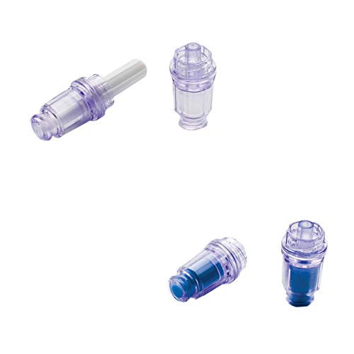 Zarys PB-N Polycarbonat Nadelfreies Ventil, Steril, Blau, 100 Stück von Zarys