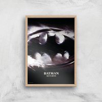 Batman Returns Giclee Art Print - A3 - Wooden Frame von Zavvi Gallery