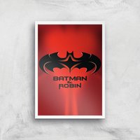 Batman & Robin Giclee Art Print - A2 - White Frame von Zavvi Gallery