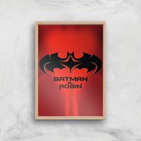 Batman & Robin Giclee Art Print - A3 - Wooden Frame von Zavvi Gallery