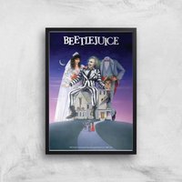 Beetlejuice Giclee Art Print - A3 - Black Frame von Zavvi Gallery