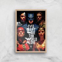 DC Justice League Giclée Kunstdruck - A3 - Wooden Frame von Zavvi Gallery