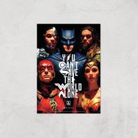 DC Justice League Giclée Kunstdruck - A4 - Print Only von Zavvi Gallery